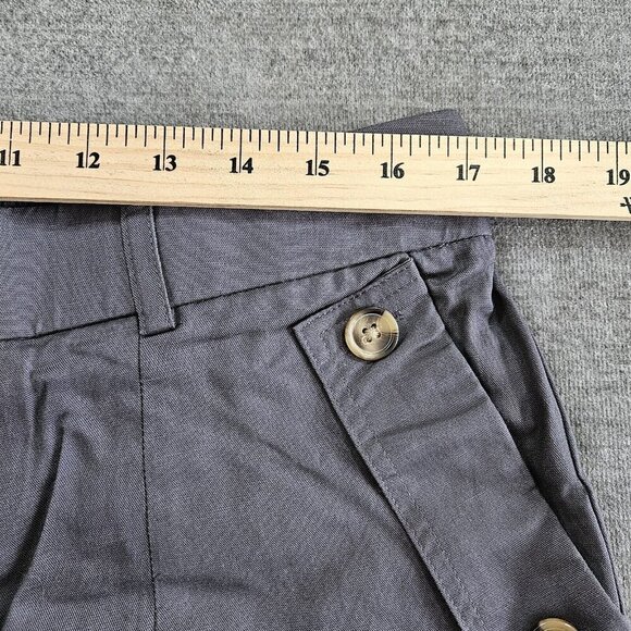 Torrid Pants Womens 14 Tall Charcoal Gray Linen Blend Cargo Tapered Pockets - Picture 5 of 14